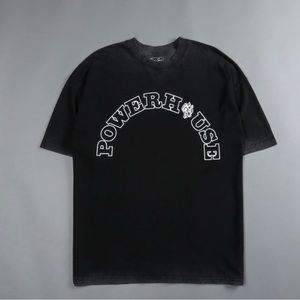 POWERHOUSE GYM OF THE WOLVES FOREVER "PREMIUM VINTAGE" OVERSIZED TEE IN BLACK